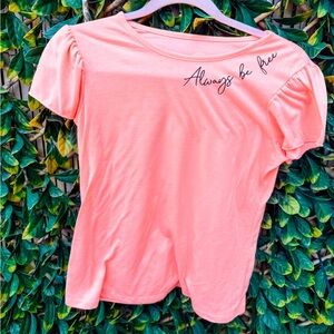 🔹 10/$25- Wonder Nation‎ Always Be Free Puff Sleeve Top